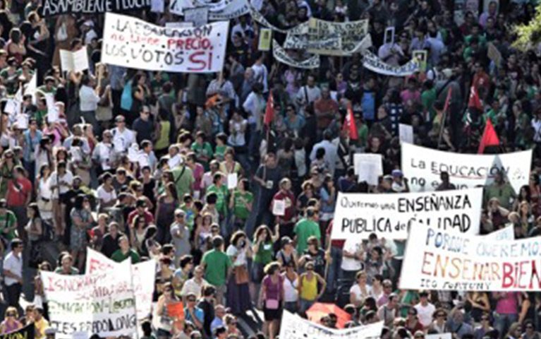 Manifestaciones populares en España 2012, Televisa